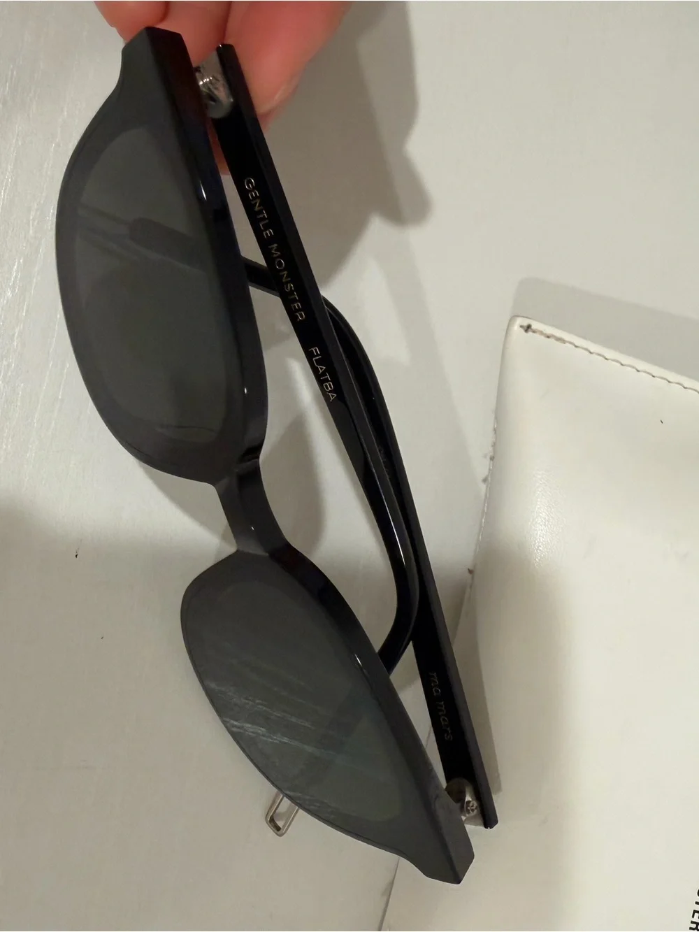 GENTLE MONSTER Black Gloss Cat-Eye Sunglasses